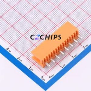 MXHT396V-3.96-08P-OE01-Cu-A Plug-in Terminal Block Through hole,P=3.96mm Board-to-Board / Socket - Open 1x8P 3.96mm Orange - Product Image 2