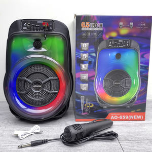 Altavoz Bluetooth Portátil para Exteriores con Luz RGB, Radio FM, Sonido Estéreo, Bajos Potentes, <span class=keywords><strong>Karaoke</strong></span>, para Fiestas y Uso Doméstico - Product Image 1