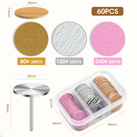 Kit de tampons de ponçage et de polissage pour ongles et pieds, outil de suppression des callosités avec emballage en boîte plastique