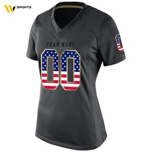 Camisetas de fútbol americano de talla grande de alta calidad para mujer, camisetas americanas transpirables personalizables para adultos - Product Image 1