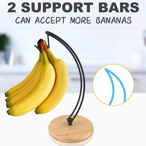 Supporto del supporto del gancio della banana della frutta del filo metallico della base di <span class=keywords><strong>legno</strong></span> del <span class=keywords><strong>tavolo</strong></span> del ripiano per la banana - Product Image 4