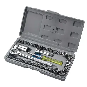 40-piece car and motorcycle combination tool sockets Set of toolbox wrench sockets combination tool kit