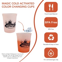 Gobelets réutilisables en plastique PP personnalisés, couleur ambiance stade, avec logo pour événements, fêtes, sports et jeux