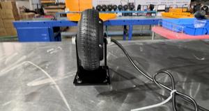 Roues à roulettes motorisées électriques robustes en caoutchouc noir de 6 pouces, capacité de charge de 170 kg, roulettes industrielles rigides avec moteur - Product Image 4