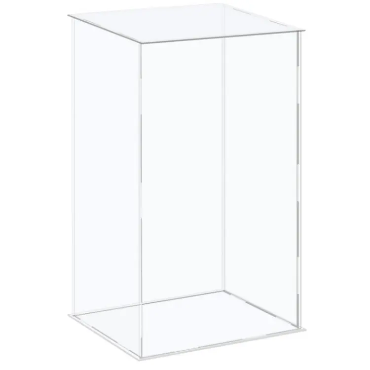 Transparent acrylic display Box Acrylic Display Case Plastic Box Cube Storage Box Clear Assemble Showcase for Collectibles