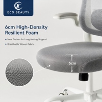 Chaise de bureau ergonomique moderne à dossier haut en maille, avec support lombaire réglable, appui-tête et fonction inclinable, pivotante, pour ordinateur - Vente en gros