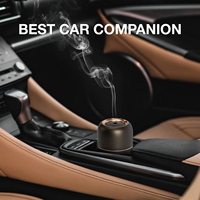 Diffuseur d'huiles essentielles ultrasonique pour voiture, diffuseur d'arômes portable rechargeable en alliage d'aluminium alimenté par batterie