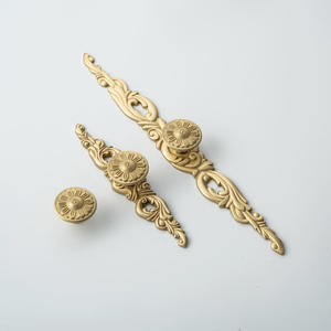 Modern Luxury <b>Gold</b> Copper Cabinet Knobs and <b>Pulls</b> Durable Dresser <b>Drawer</b> Handles for Hotel Bedroom Wardrobe Furniture Hardware - Product Image 2