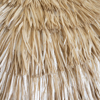 Parasol de plage portable en paille de palmier naturel de Hawaï, couleur naturelle, avec inclinaison réglable, pour la vente en gros