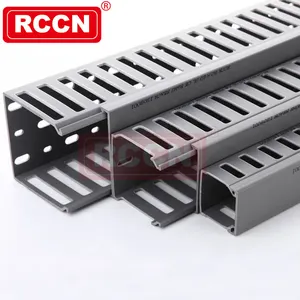 RCCN China Fabricante Cable Raceway Mejor calidad PVC Ancho Cierre Ranura Cableado Conducto VDR6080C
