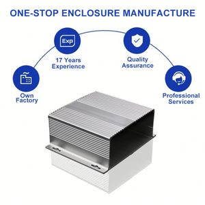 EBM Split 6063 Aluminum Alloy IP54 Sandblasted Box Amplifier Case Manufacturer Custom Extruded Electronics <b>Enclosure</b> - Product Image 4