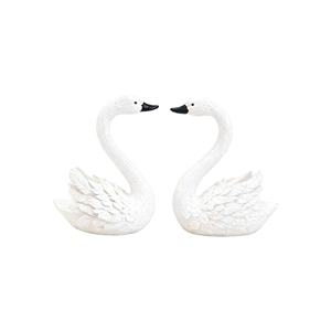 Figurines <span class=keywords><strong>de</strong></span> cygnes romantiques - Artisanat en polyrésine personnalisé, design élégant avec cou courbé, idéal comme <span class=keywords><strong>centre</strong></span> <span class=keywords><strong>de</strong></span> <span class=keywords><strong>table</strong></span> et cadeau pour les occasions spéciales - Product Image 1
