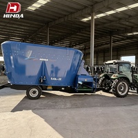 Chariot mélangeur TMR (Total Mixed Ration) en acier NM400 de 22 m³ pour l'alimentation des bovins, des ovins et du bétail, pour la préparation des aliments en ferme