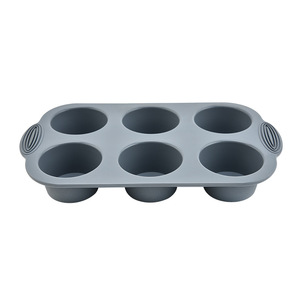 Hot Sale 6-Cup Round <b>Silicone</b> Muffin Tray Pan Non-Stick Cup Cake Pan Removable Round <b>Silicone</b> Muffin Pan Cake <b>Tools</b> - Product Image 5