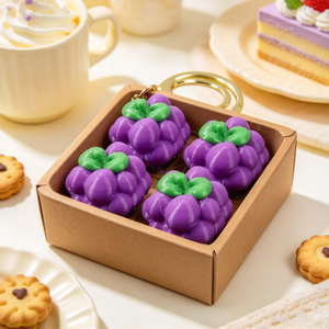 Llavero Antiestrés con Botón de Presión, Diseño de Cesta de Picnic de Frutas Impreso en 3D, Colgante Realista en 3D - Product Image 2