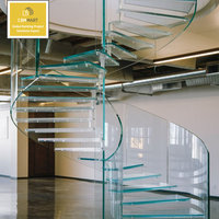 CBMmart Garde-corps d'escalier intérieur en métal courbé de luxe, design unique pour escalier courbé