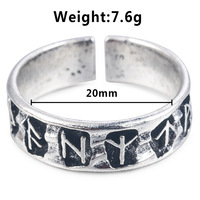 Cincin Naga Viking pria logam campuran perak antik dapat disesuaikan gelang terbuka WZU005 Norwegia hadiah grosir perhiasan