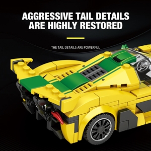 MOC Creative Building Block Sets P1 GTR Racing 1:36 351-Piece ABS Educational Construction Toy DIY Technical <b>Kit</b> Collectible - Product Image 5