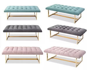 Wholesale Made Comfortable Modern Upholstered <strong>Bench</strong> Cheap Multi-colors Long <strong>Bench</strong> - Product Image 6