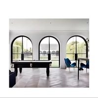 LongTai Profilés en aluminium insonorisés extérieurs Fenêtre Design Style français Cadre en aluminium noir Fenêtres à battant en verre double