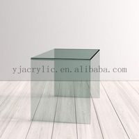 Vente Chaude Bureau de Travail Console Ordinateur Transparent en Forme de U Sur Mesure Tables Basses en Lucite Transparente Table d'Appoint en Acrylique