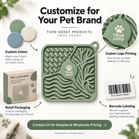 Tapis de léchage personnalisé en silicone pour animaux de compagnie, avec ventouse, multi-textures, pour alimentation lente, OEM ODM Marque Privée