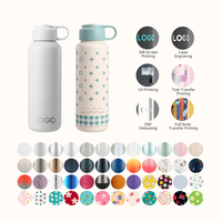 Nouvelle gourde sport isotherme en acier inoxydable à double paroi de 12 oz et 20 oz, compatible lave-vaisselle, sans BPA, avec couvercle à verrouillage sans filetage