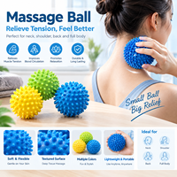Ballon de massage à picots pour yoga, portable, pour le fitness et le massage corporel