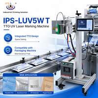 Imprimante de codes-barres laser UV IPS-LUV5W MG T Mini TTO, longueur d'onde 355 nm, pour film PVC plastique, machine de codage laser UV haute vitesse