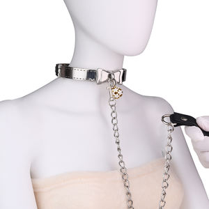 Le plus nouveau collier d'arc de <span class=keywords><strong>Bondage</strong></span> réglable pour le collier fétiche d'acier inoxydable de débutant avec des jouets fétichistes de jeu de rôle soumis de Couple de cloche - Product Image 3