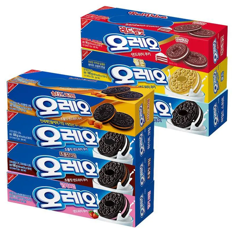 Wholesale Imported Korea Oreo Cookies Exotic Snacks with various flavors biscoito oreo 97g