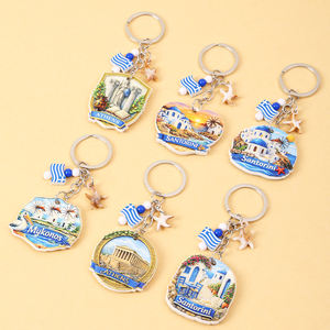 Porte-clés souvenir de l'île grecque, Santorini, <span class=keywords><strong>Athènes</strong></span>, Mykonos, en résine, cadeau touristique - Product Image 2