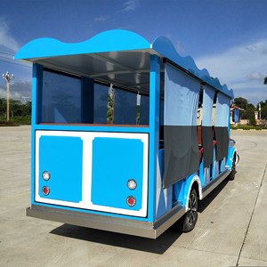Electric <b>Train</b> 14 Seat Blue <b>Outdoor</b> Sightseeing Vehicle For Public Playground - Product Image 5