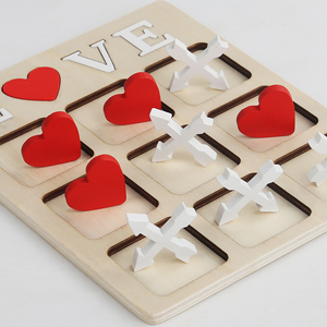 New Product Wooden Tic-Tac-Toe for Hearts Montessori Multi Function Children Educational Learning Toys for Kids Toddler Boys CE - Product Image 3