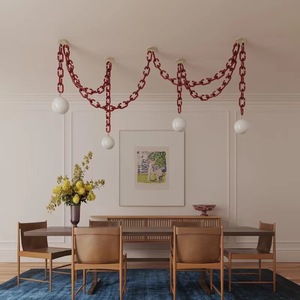 Bắc Âu tối giản chuỗi treo đèn cho Nhà Hàng Chiếu sáng chuỗi thủy tinh bóng <span class=keywords><strong>LED</strong></span> ánh sáng mặt dây chuyền - Product Image 5