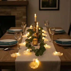 1.5M <span class=keywords><strong>LED</strong></span> lễ hội đèn dây trang trí cho ngôi sao nhà cổ tích Rèm cưới ấm áp pin Trắng kỳ nghỉ Pin hoạt động trong nhà - Product Image 1