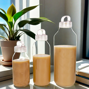 Xách tay mang cup đi kèm du lịch thể thao cao Borosilicate 300 500 900ml chai nước thủy tinh với Tritan xử lý - Product Image 6