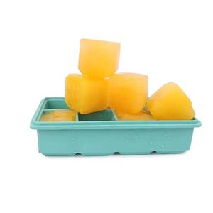 8 Cavity <b>Silicone</b> Cube Maker <b>Tray</b> Eco-Friendly Food Freezing Container with Lid for Ice Creams - Product Image 3