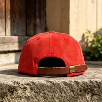 Casquettes de baseball vintage en cuir avec sangle, personnalisables en gros, OEM, effet vieilli, broderie, en velours côtelé, streetwear unisexe