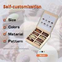 Boîte-cadeau carrée en carton de luxe, emballage en papier praline de chocolat, boîte de pâtisserie de date