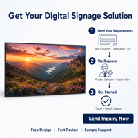 Pantalla LCD Digital de Publicidad para Interiores de 32/43/50/55/65 Pulgadas, Reproductor Multimedia HD Android, Pantalla de Pared LCD para Restaurantes y Tiendas Minoristas