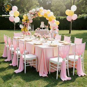 Fundas <span class=keywords><strong>de</strong></span> Silla <span class=keywords><strong>de</strong></span> Chifón para Boda, Decoración <span class=keywords><strong>de</strong></span> Pasillo, Tela para Drapeado, Fundas <span class=keywords><strong>de</strong></span> Silla <span class=keywords><strong>de</strong></span> Tul para <span class=keywords><strong>Fiestas</strong></span>, Ceremonias y <span class=keywords><strong>Banquetes</strong></span> - Product Image 4