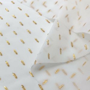 Fornitore plain <span class=keywords><strong>lurex</strong></span> gold silk cut flower Georgette Fabric camicia stampata personalizzata per il vestito - Product Image 4