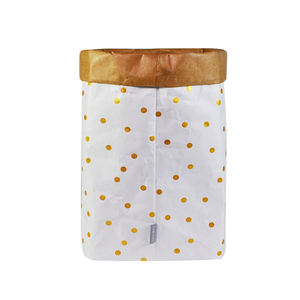 Blanco Dupont Tyvek papel bolsa de almacenamiento con Brown Dot impresión Multi funcional organizador para el transporte de alimentos Almacenamiento en casa bien - Product Image 3