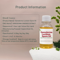 Huile de spores de Ganoderma Lucidum extraite au CO2 supercritique, qualité cosmétique naturelle, approvisionnement en vrac pour les formulations de soins personnels