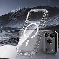 Coque de téléphone transparente en TPU et PC avec chargement magnétique sans fil, antichoc, pour iPhone 14-17, fabricant OEM ODM Chine