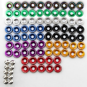 RASTP M6 - Juego de tornillos y arandelas de aluminio para soporte de matrícula, modificación de coche, 8 colores decorativos - Product Image 2