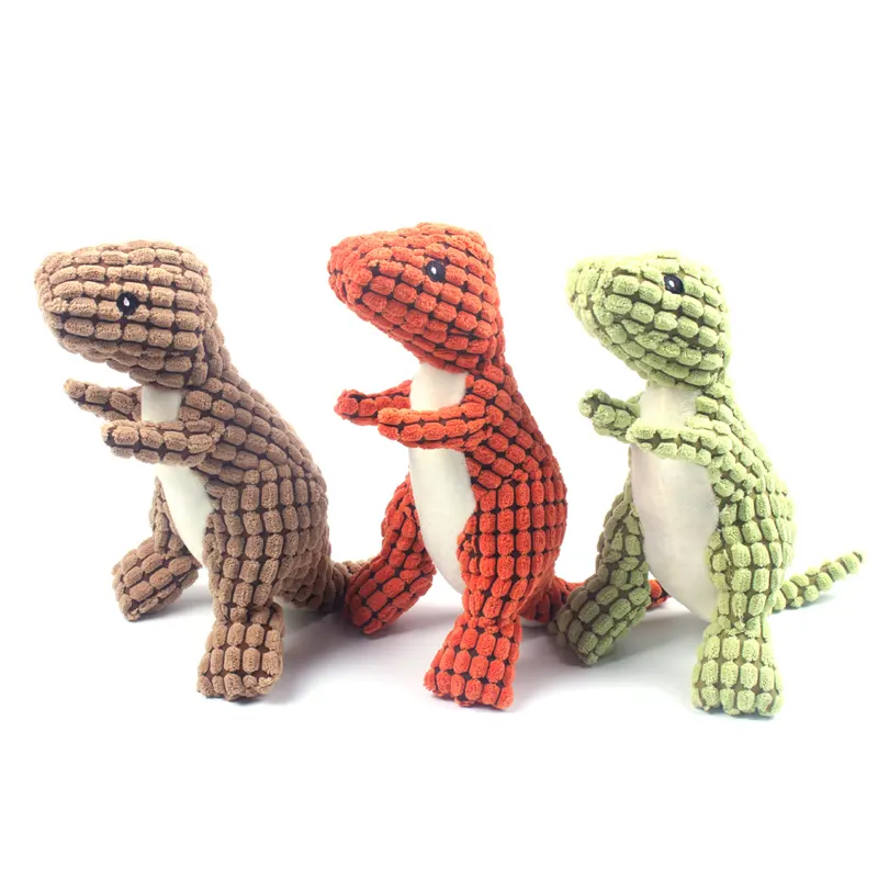 Zachte Pluche Dinosaurus Knuffel Dier Bijtbestendig Huisdier Kauwtanden Schoonmaken Pluche Hond Piepende Dinosaurus Hond Hond Speelgoed