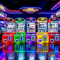 Mini machine à griffes en métal multicolore - Distributeur automatique d'arcade à monnayeur avec commande par joystick, version anglaise, garantie 1 an, pour entreprises et enfants