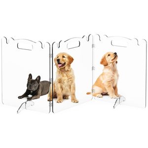 Puerta Plegable de Cuatro Paneles de Acrílico Moderno de Alta Transmitancia para Mascotas, para Interiores, Escaleras y Pasillos, con Botón de Cierre - Product Image 3